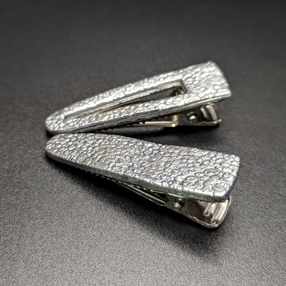 Silver Dragon Scale Hair Clips Set