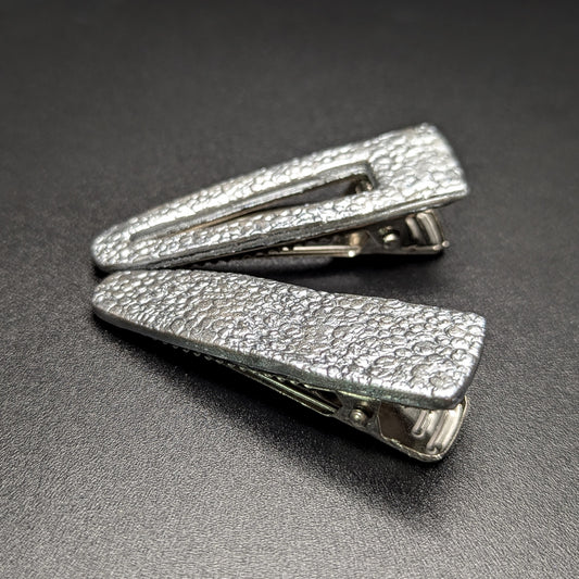 Silver Dragon Scale Hair Clips Set
