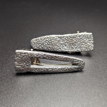 Silver Dragon Scale Hair Clips Set