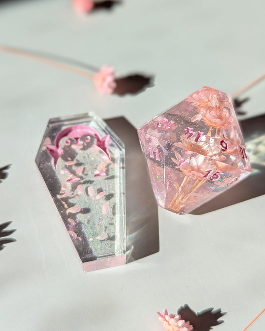 Eternal Bloom - 8-Piece Coffin Dice Set