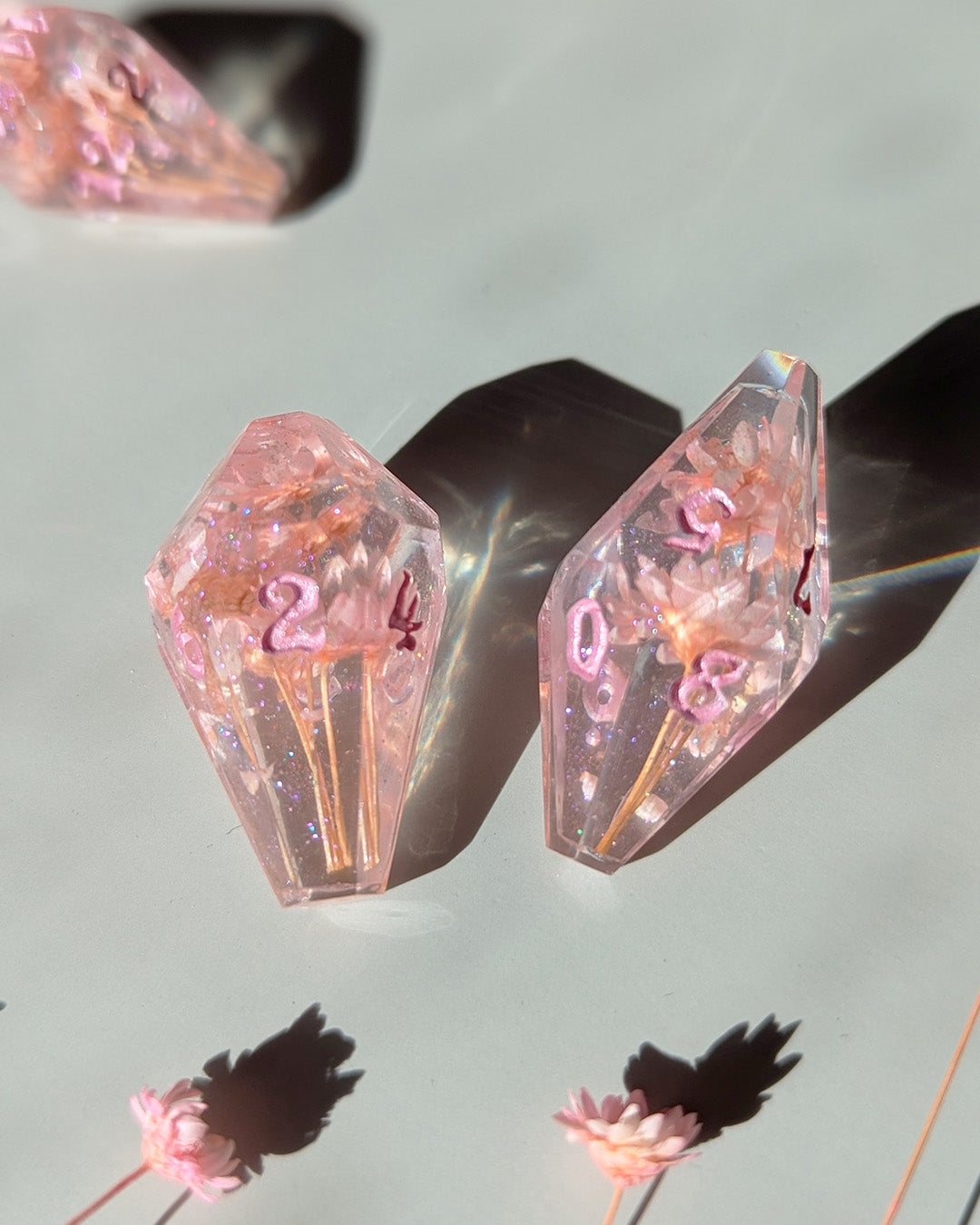 Eternal Bloom - 8-Piece Coffin Dice Set