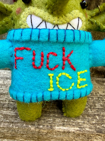 Goblin Activist Plush (Blue Jumper)