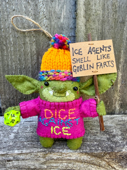 Goblin Activist Plush (Pink Jumper)