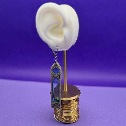 Blue Cathedral Window - Earrings