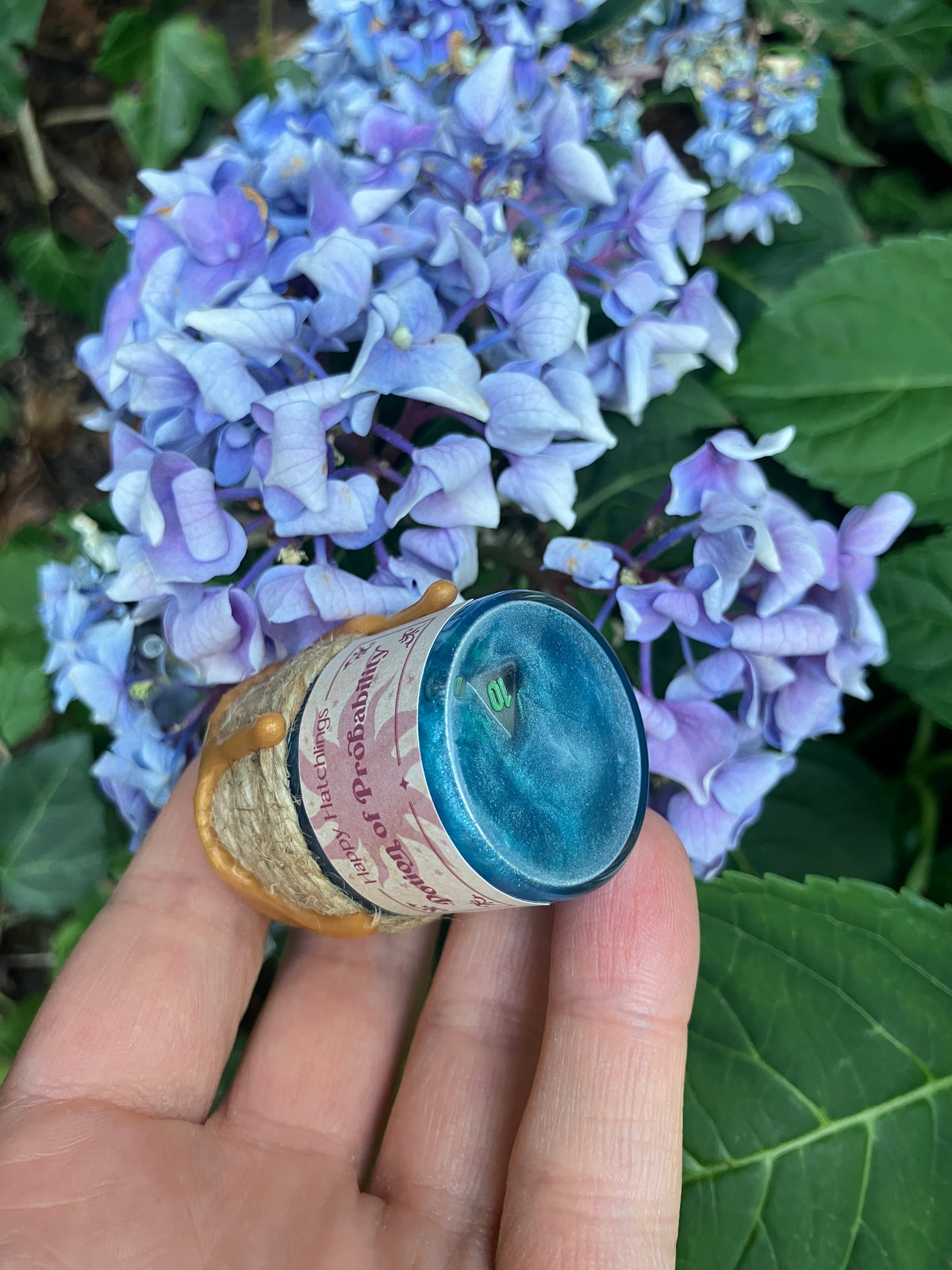 Potion of Probability - Mini Floating d20 Dice Potion