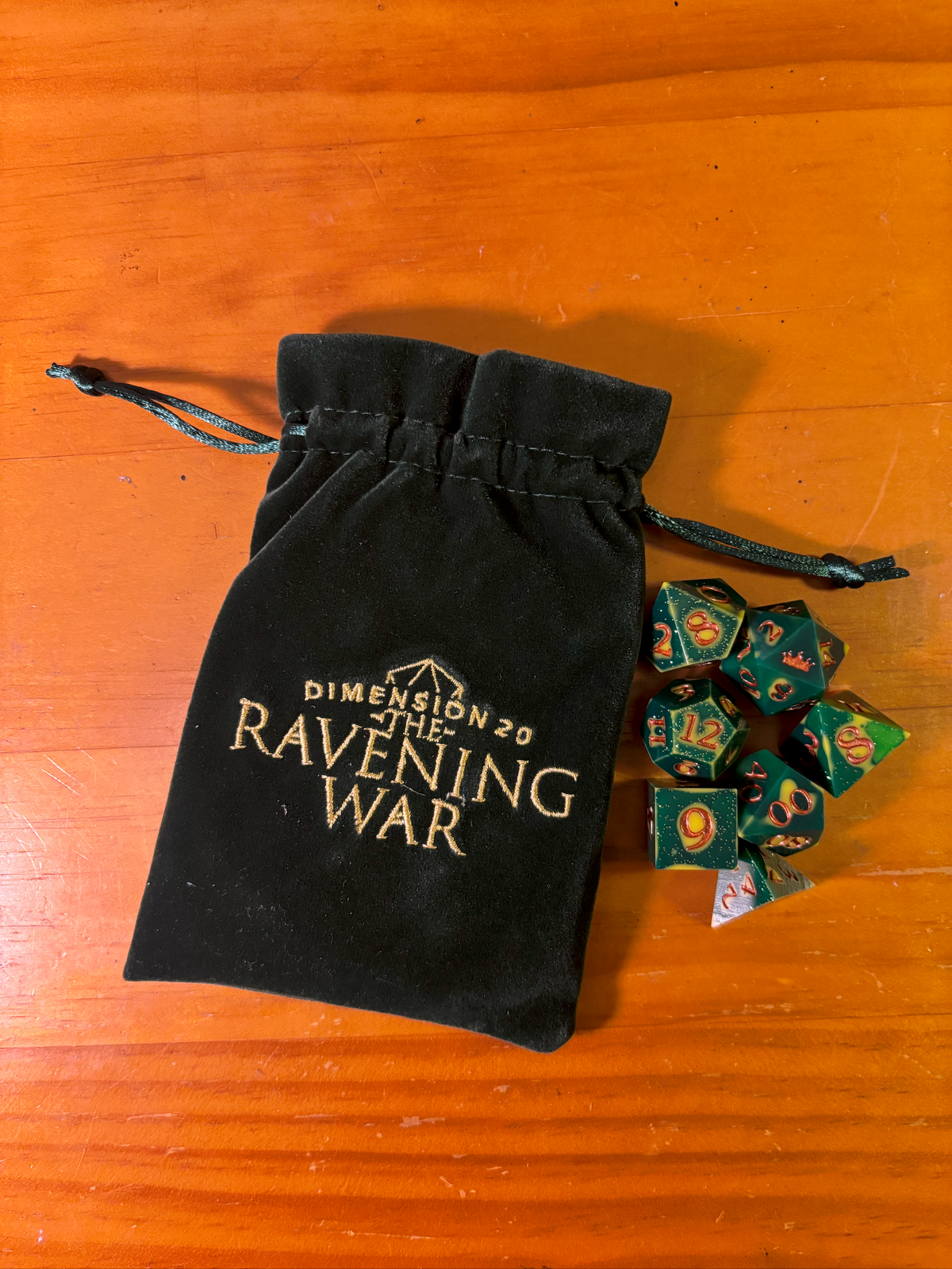 The Ravening War Dice Set SIGNED by Brennan Lee Mulligan