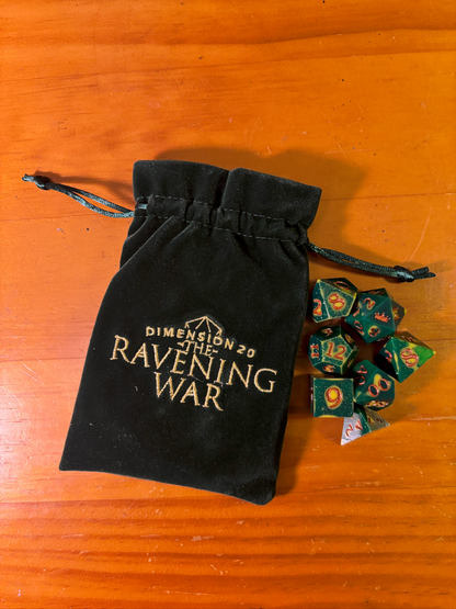 The Ravening War Dice Set SIGNED by Brennan Lee Mulligan