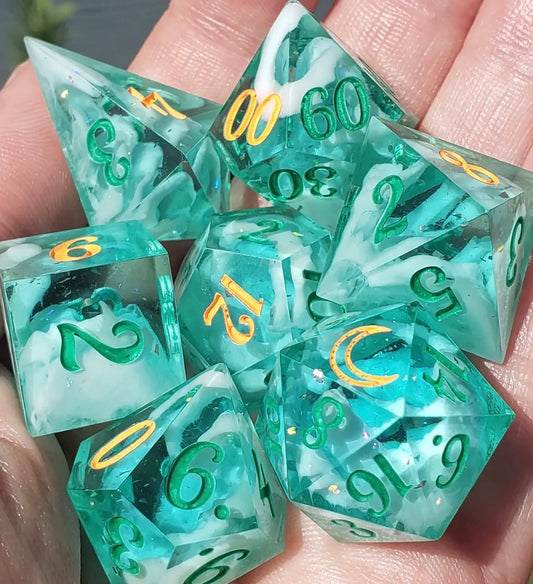🏝️🥭 Tropical Dreamvibe 🍹🌊- 7-Piece Dice Set