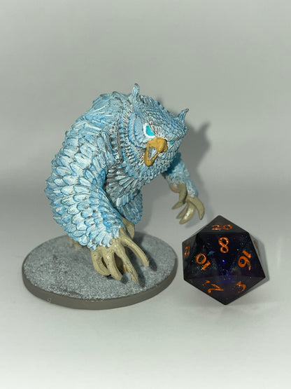 Snowy Owl Bear - Hand Painted Mini Figure