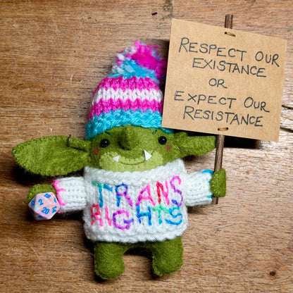 Goblin Activist Plush (White Jumper)