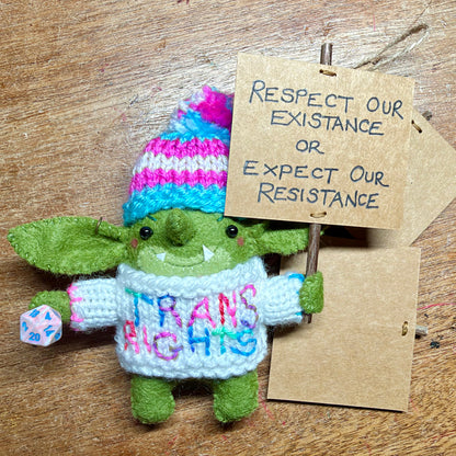 Goblin Activist Plush (White Jumper)