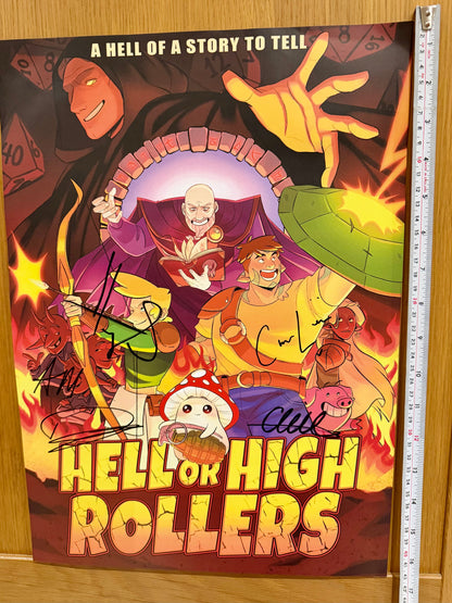 Hell or High Rollers Poster Signed by the Cast