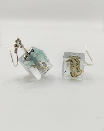 Fuck ICE Roll Dice - D6 earrings