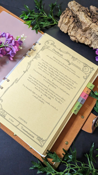 Digital PDF: Druid D&D 5e Spellbook
