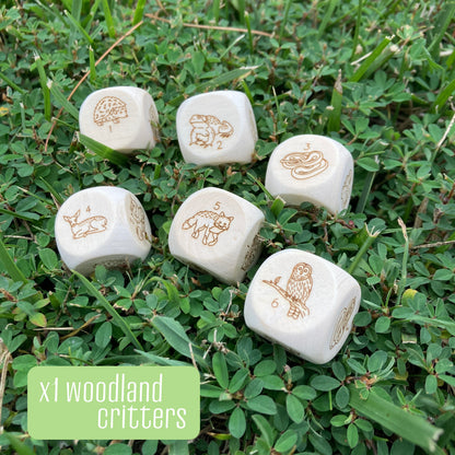 Mushroom Forest - Wood 4d6 + 1d12 Dice Set