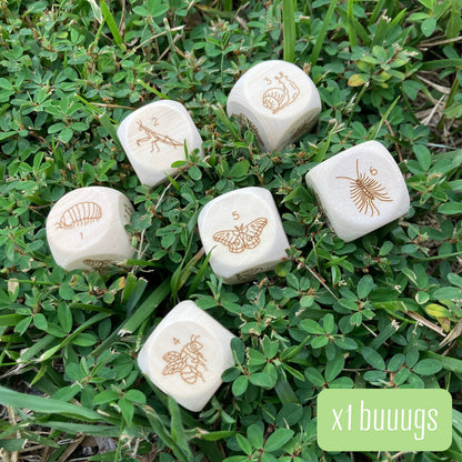 Mushroom Forest - Wood 4d6 + 1d12 Dice Set