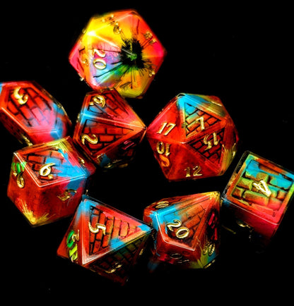 The Resistance - 8-Piece Dice Set + Display