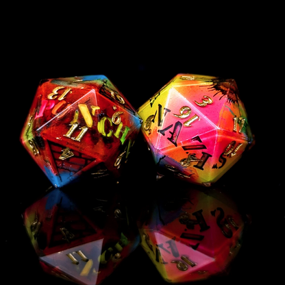 The Resistance - 8-Piece Dice Set + Display
