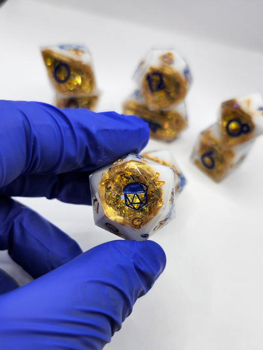 Porcelain as Fragile as an Oligarch's Ego - 8-Piece Dice Set