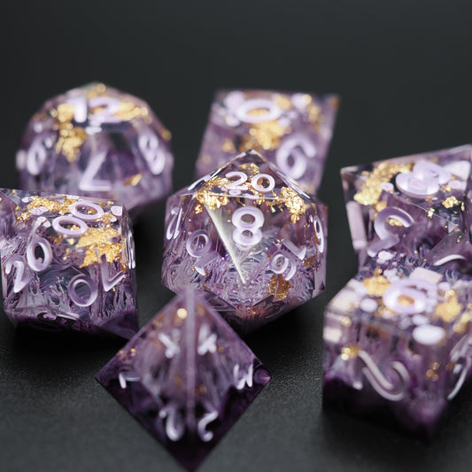 Purple Petri - 7-Piece Dice Set