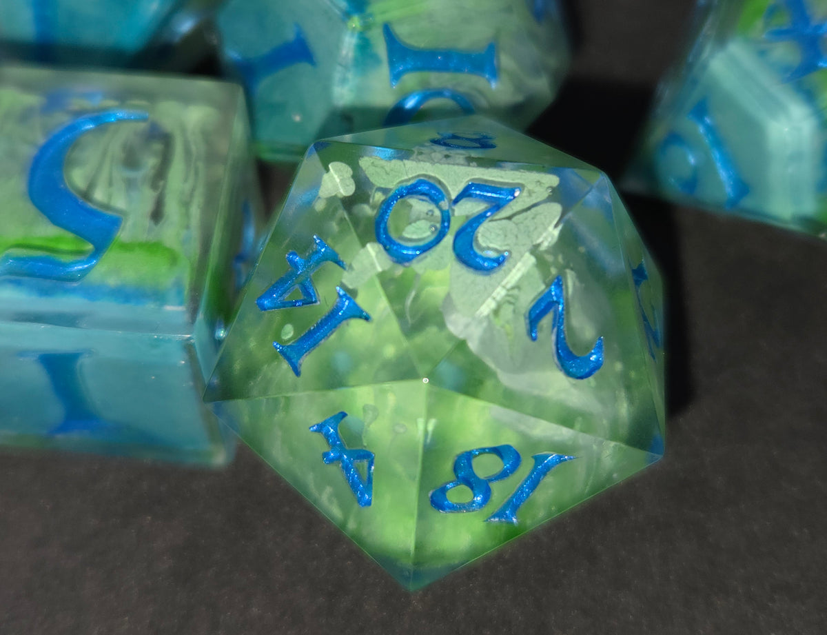 Reflections on a Pool - 7-Piece Dice Set