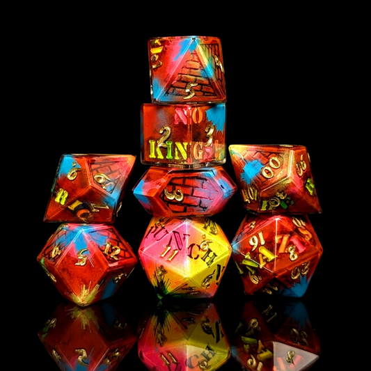 The Resistance - 8-Piece Dice Set + Display