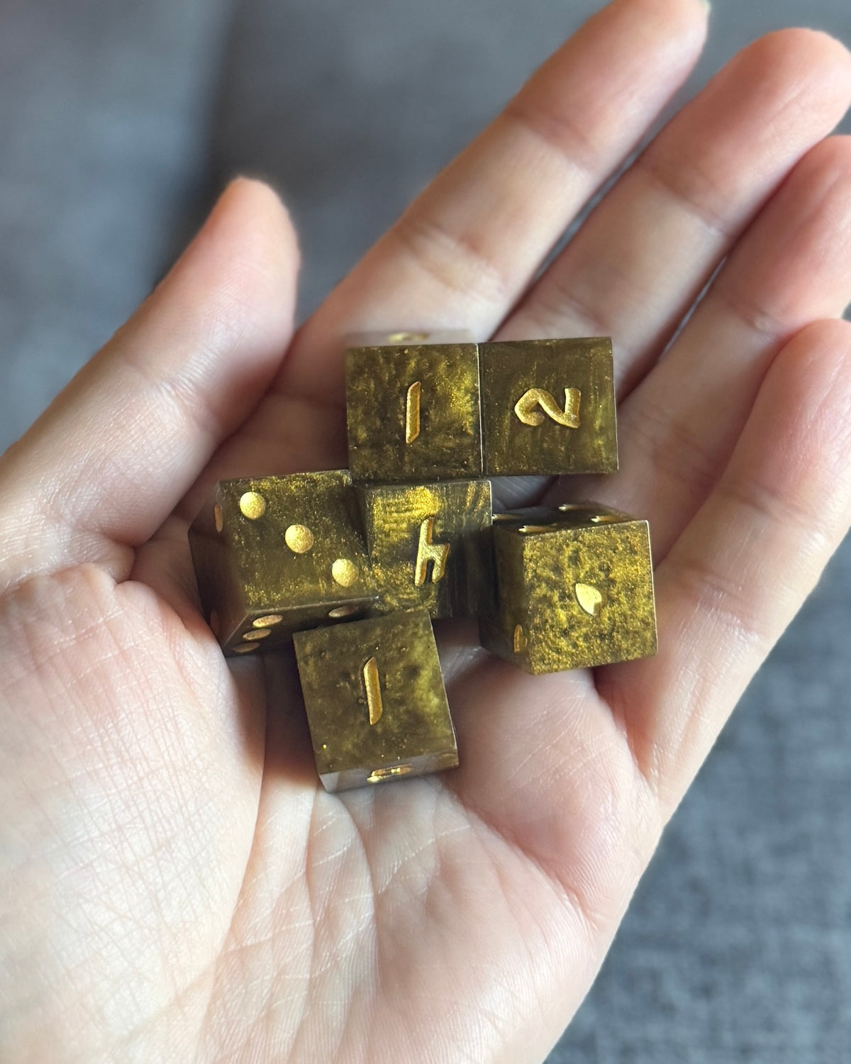 Tiger's Eyes - 6-Piece D6 Dice Set