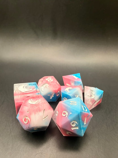 Trans Pride - 7-Piece Dice Set
