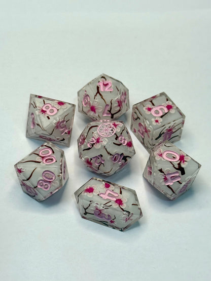 Winter Sakura - 8-Piece Dice Set