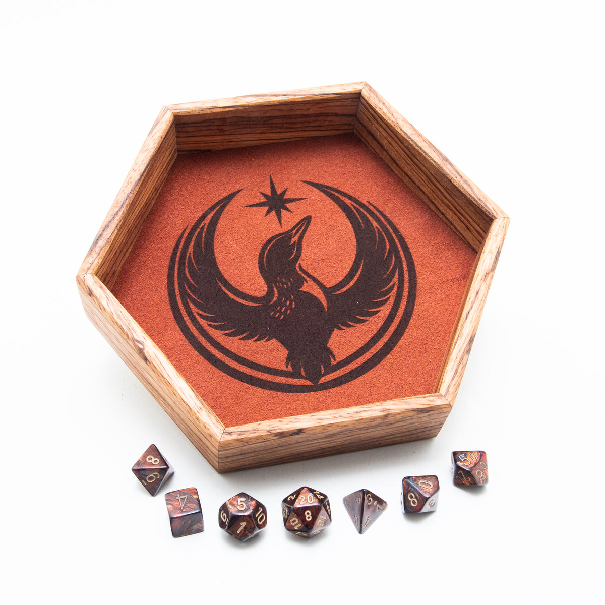 Zebra Wood Rebel Loon Hex Tray