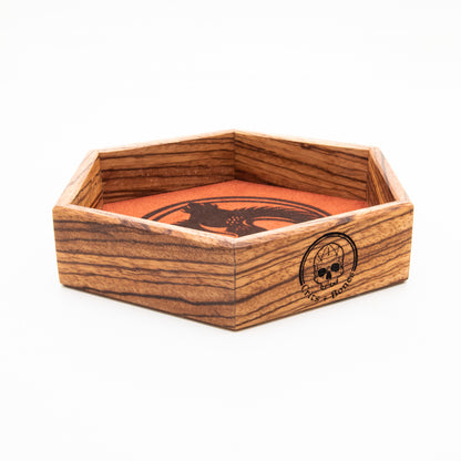 Zebra Wood Rebel Loon Hex Tray