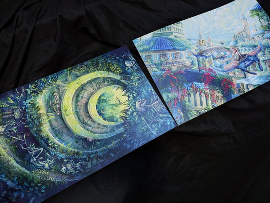 Illustration "Crypt" and "Manta Race" Bundle - Signed by Cait May