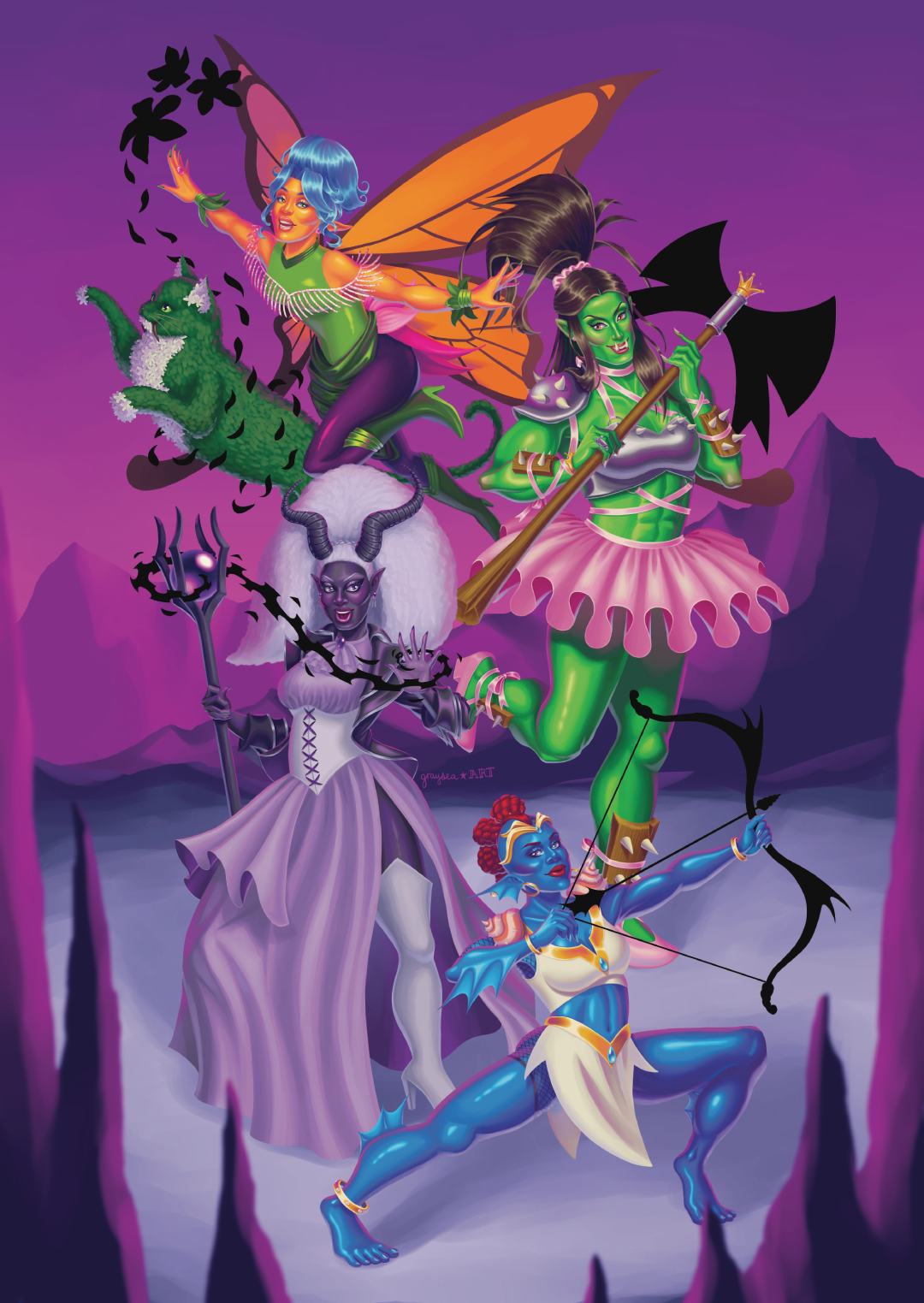 Dungeons & Drag Queens Foil Print