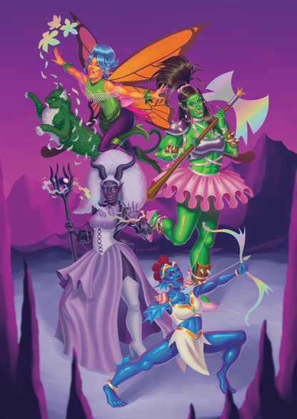 Dungeons & Drag Queens Foil Print