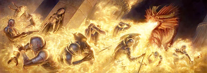"Dragonfire" Giclée Print Signed by Todd Lockwood