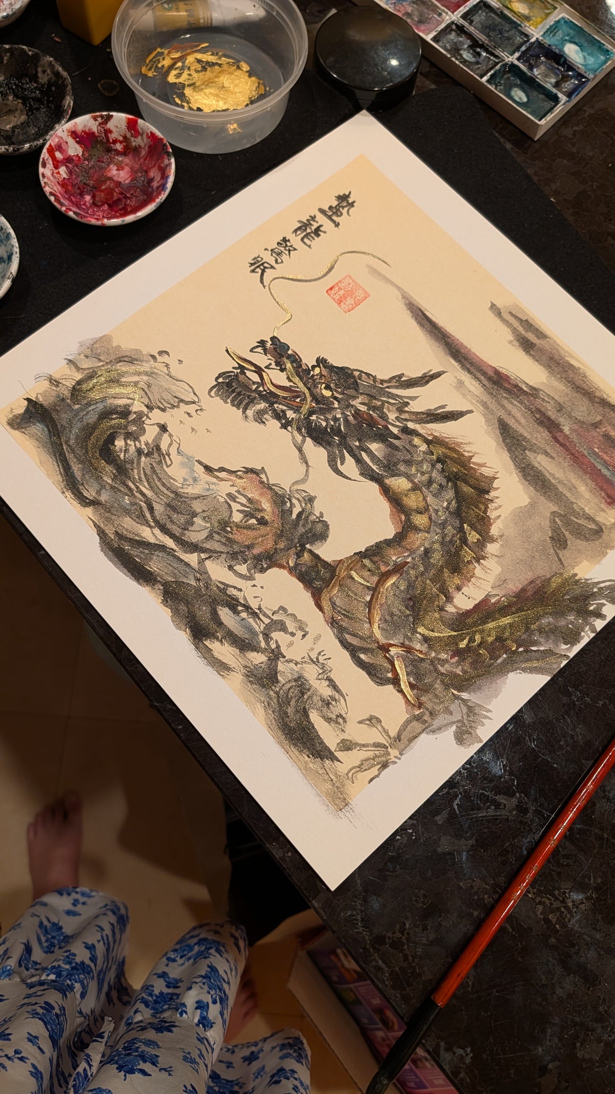 Slumber Dragon Awakes - Original Chinese Painting