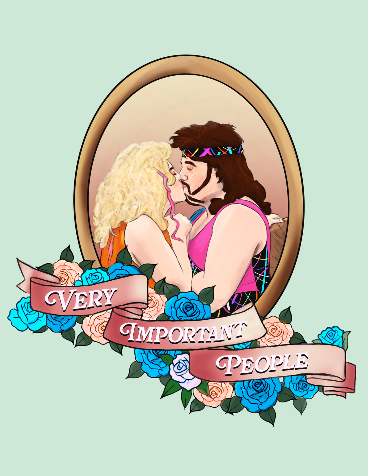 Charlotte Excitement &  Greg Excitement Art Print - Signed by Izzy Roland