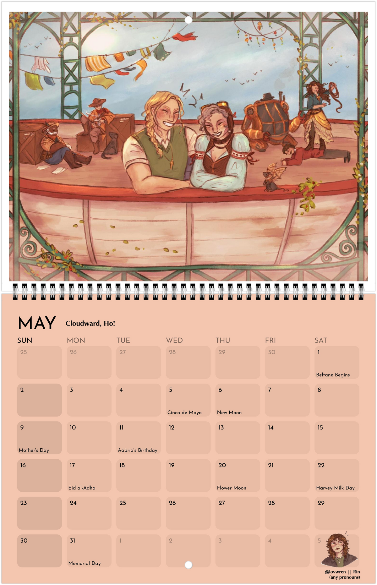 Unofficial 2027 Dimension20 Fanart Calendar (Listing #1)