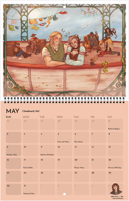 Unofficial 2027 Dimension20 Fanart Calendar (Listing #1)