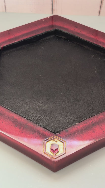 Fireballs - 8-Piece (Light Up!) Orb-Style Dice Set + Dice Tray