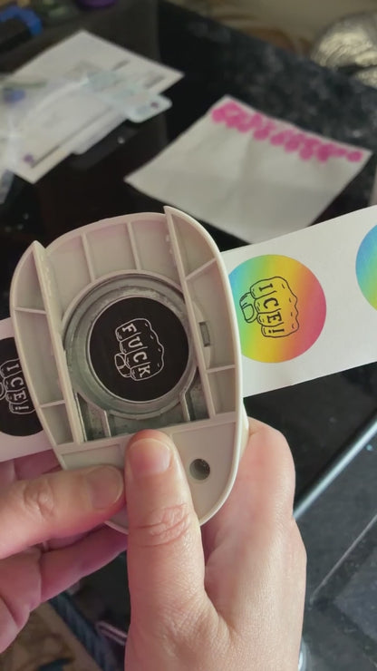 FUCK ICE Knuckle Tat Button Set