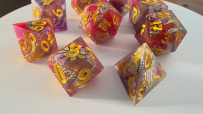 Psychedelic Support for these Troubling Times - 9-Piece Dice Set