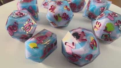 Flippin' a Ghost - 9-Piece Dice Set