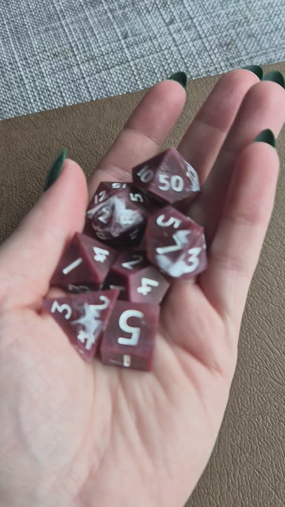 Bloodmoon Swirl - 7-Piece Dice Set