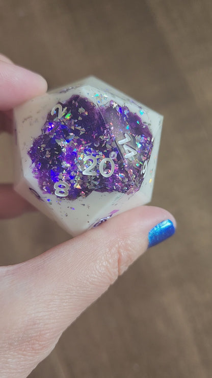 Amethyst Geode - 30mm Chonk D20