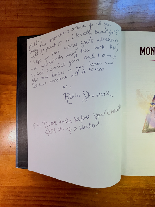 Monster Manual (2024 Alternate Cover) Signed by Rekha Shankar