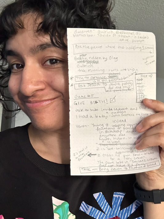 A Page From Rekha Shankar Escape from the Bloodkeep Notebook